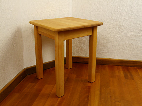 Naturholzmöbel Hocker CLASSIC Erle Massivholz
