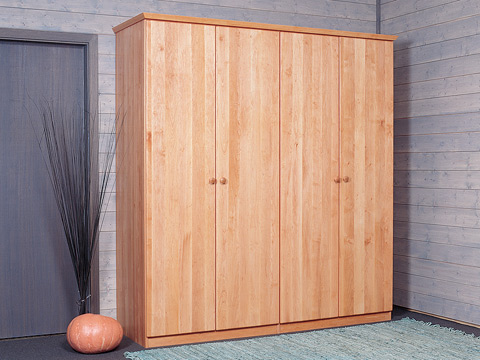 Kleiderschrank LUNA Massivholz Erle