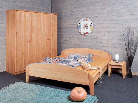 Naturbett LUNA Massivholz Erle