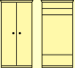Kleiderschrank LUNA zweitürig