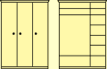 Kleiderschrank LUNA dreitürig