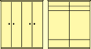 Kleiderschrank LUNA viertürig