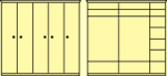 Kleiderschrank LUNA fünftürig