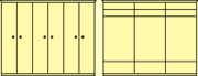 Kleiderschrank LUNA sechstürig
