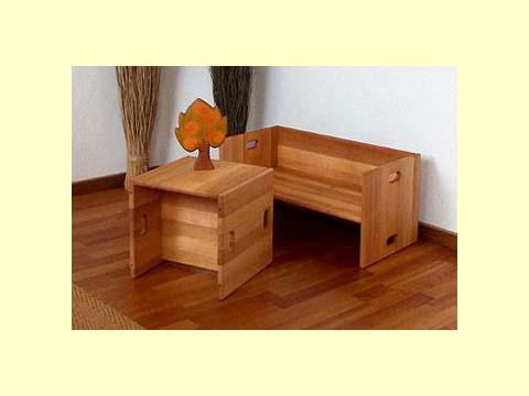 Zauberwürfel Stuhl + Bank Zauberwürfel Stuhl + Bank