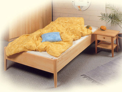 Naturmöbel Bett UMBRIA II massive Erle