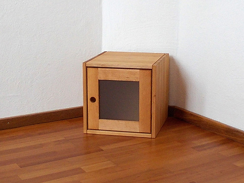 Joker Regalwürfel mit Holz-Rahmentüre und Glasfüllung